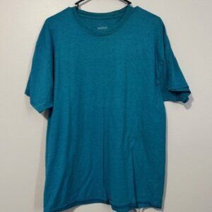 USED Men's Hanes Short Sleeve T Shirt Color Blue Size Large
